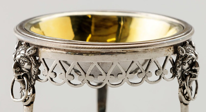 Italian Antique Silver Salt Cellar - Kingdom of Naples (Napoli) -  2 Different Parthenope Warranty Marks